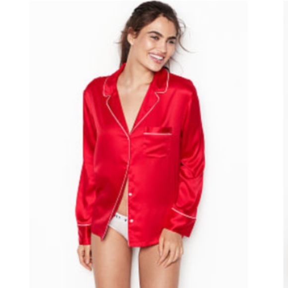 red satin nightshirt
